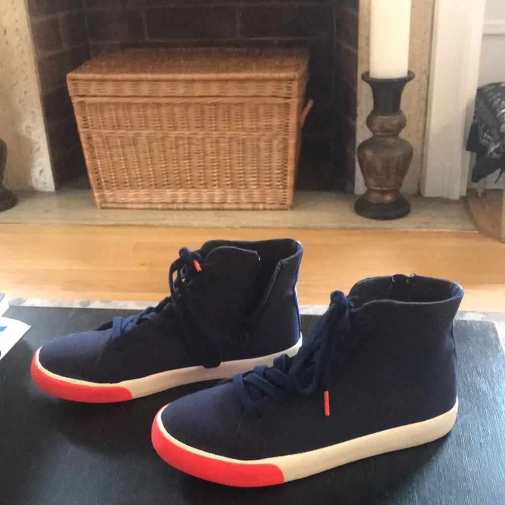 MiniBoden Canvas High Top Sneakers - Picture 2 of 15